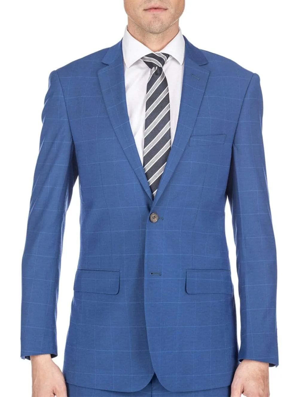 Men's Traveler Check Slim Fit Suits