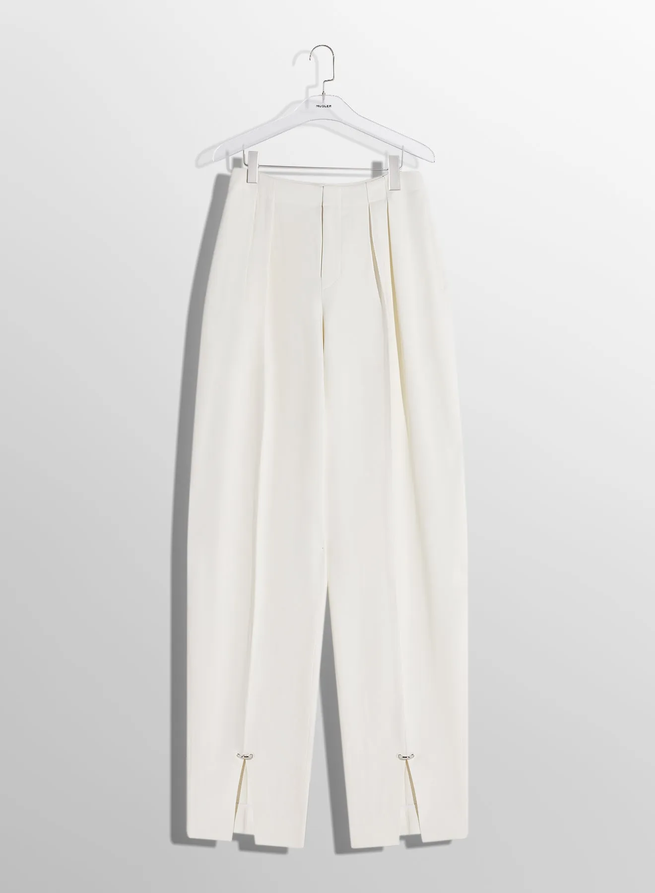 off-white pierced loose tailored trousers