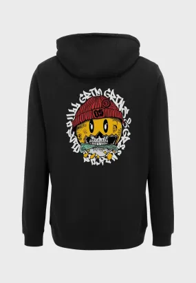 One Dollar Smile Backprint Hoodie Black