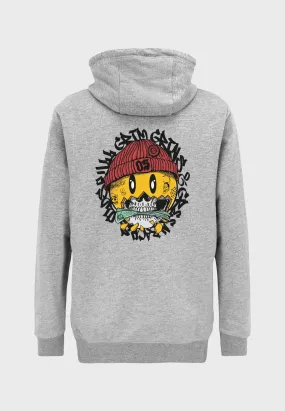 One Dollar Smile Backprint Hoodie Heather Grey