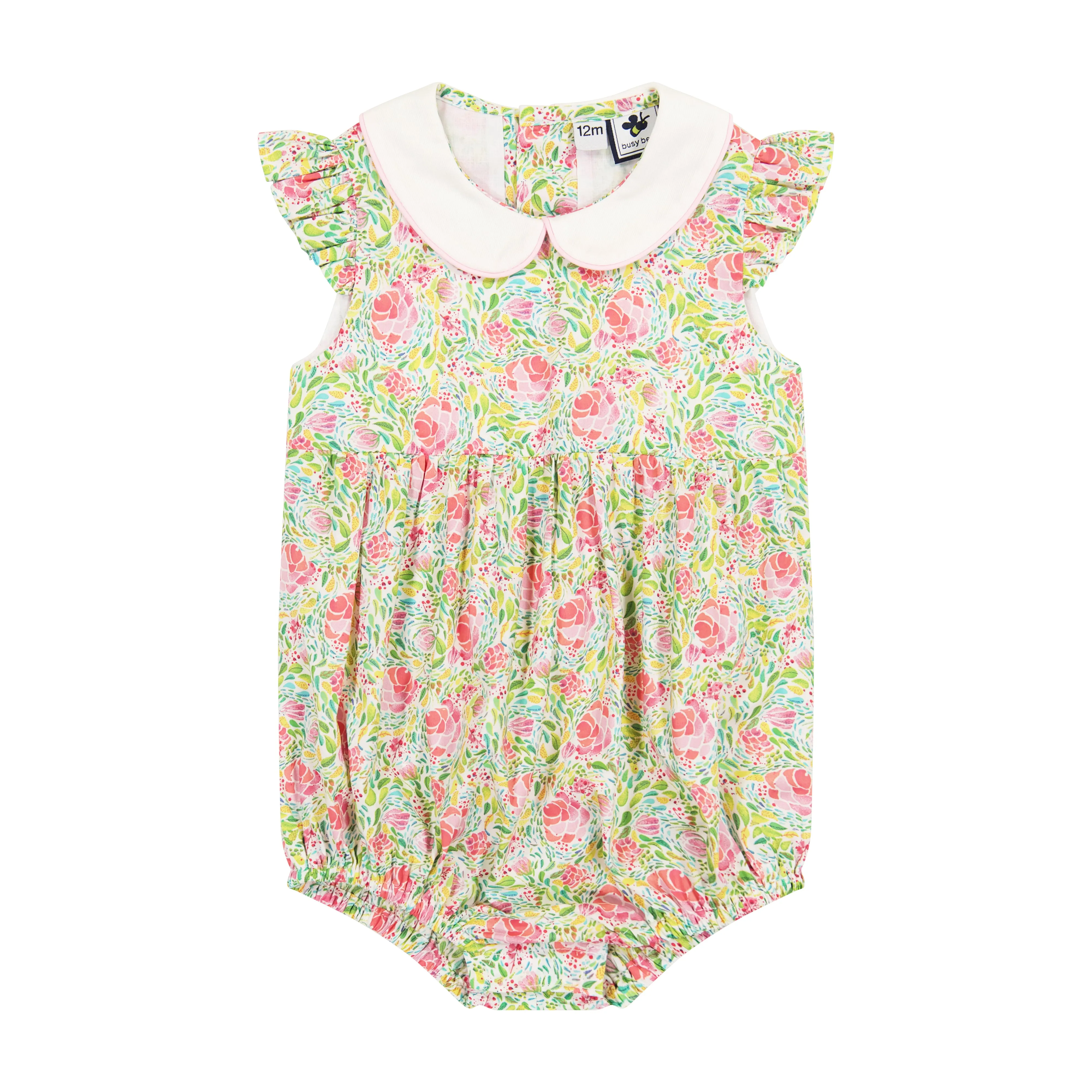 Phoebe Peter Pan Collar Bubble Rose Garden