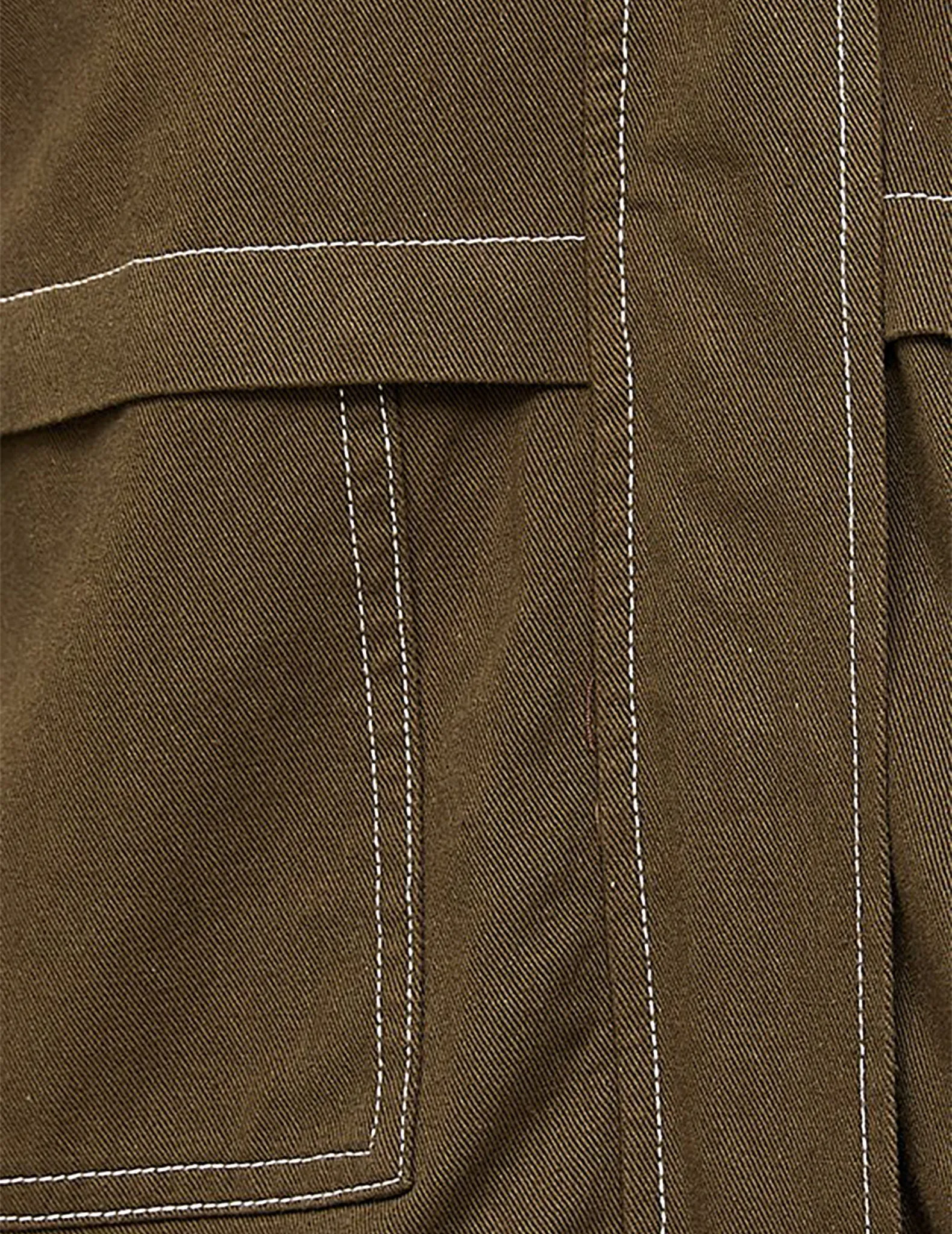 Rooney Contrast Collar Boxy Cotton Jacket