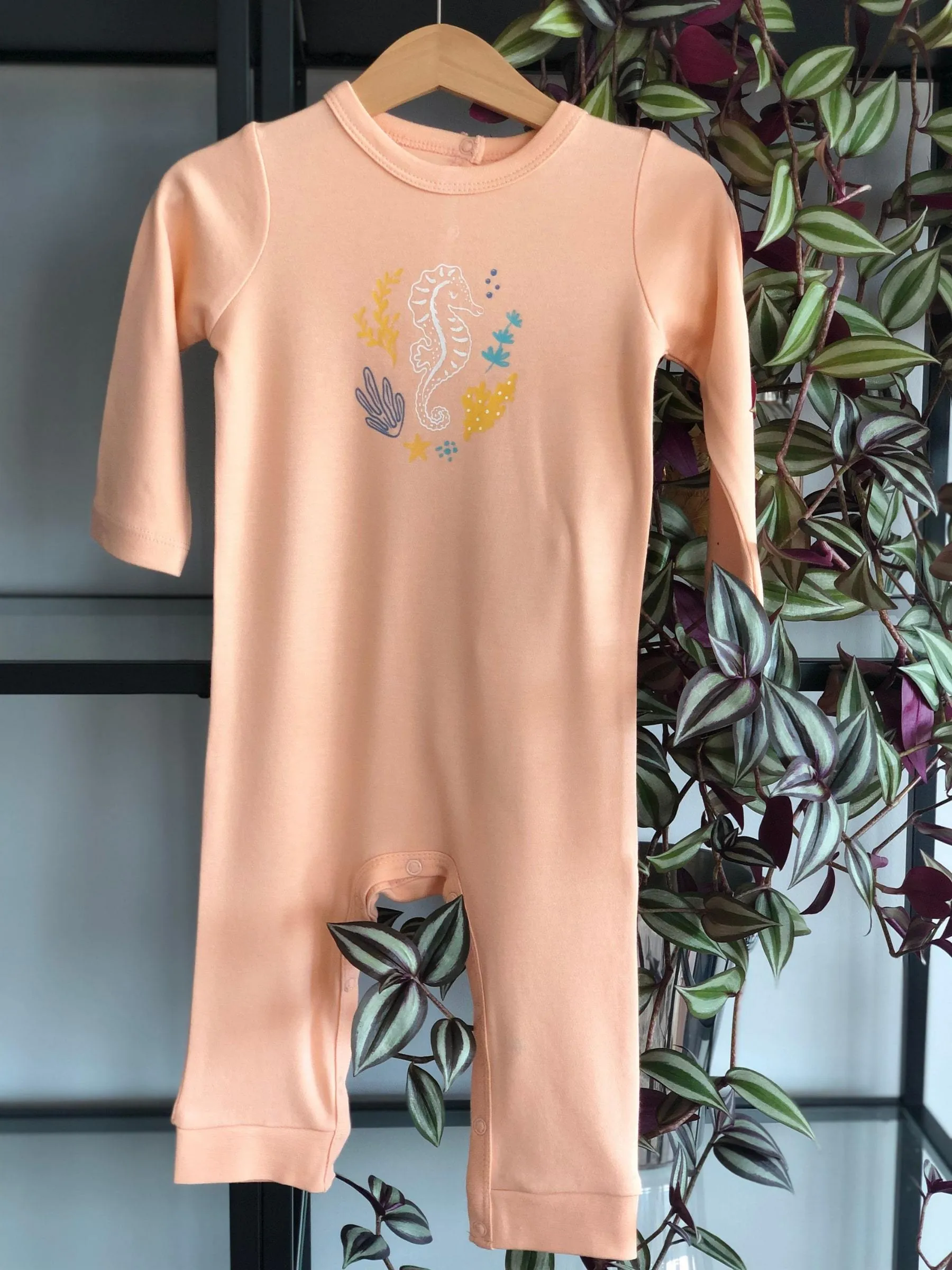 Seahorse Organic Baby Sleepsuit