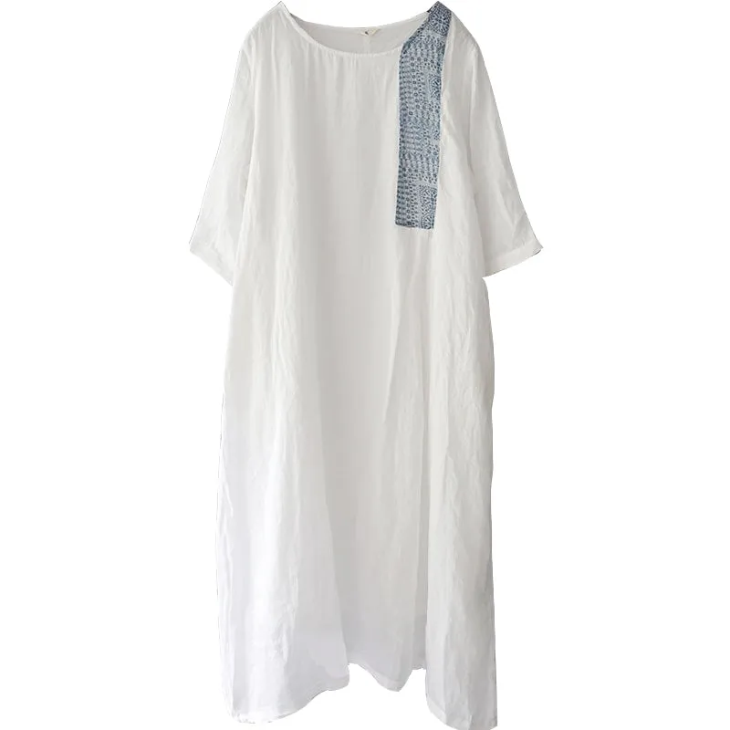 White Women Dresses Casual Summer Women Dresses Long Women Dresses MDYP9752