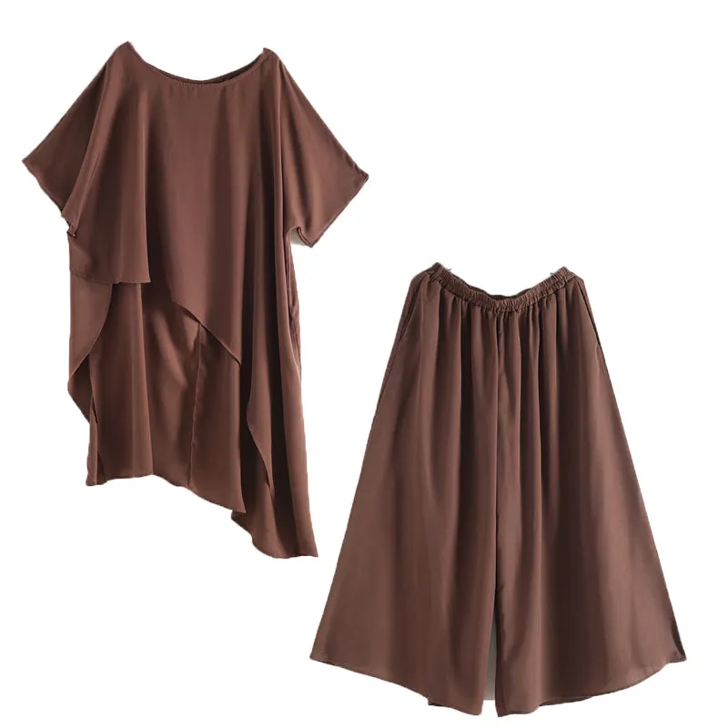 Women Summer Suits Loose Women Wide Legs ATM962311