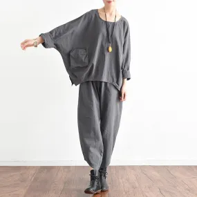 Women Summer Suits Loose Women Wide Legs ATM962315