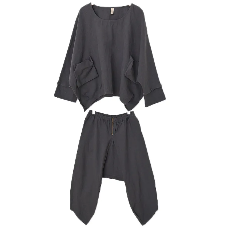 Women Summer Suits Loose Women Wide Legs ATM962315
