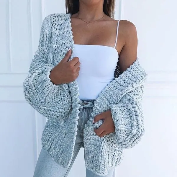 Women's Fashion Cable Knit Cardigan