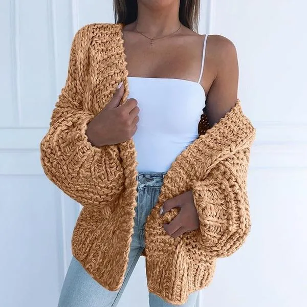 Women's Fashion Cable Knit Cardigan