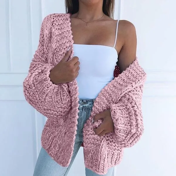 Women's Fashion Cable Knit Cardigan