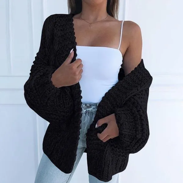 Women's Fashion Cable Knit Cardigan